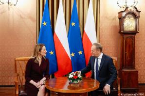 [VIDEO] W Kancelarii Prezesa Rady Ministrów, Premier Donald Tusk spotkał się z Przewodniczącą Parlamentu Europejskiego Robertą Metsolą. Musimy zadbać o bezpieczeństwo żywnościowe całej Unii Europejskiej